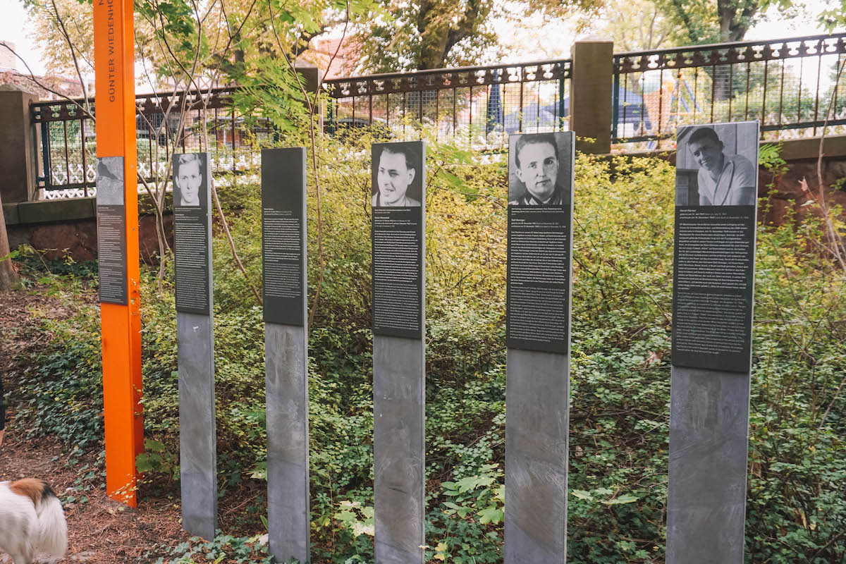 Signs along the Berlin Wall Trail.