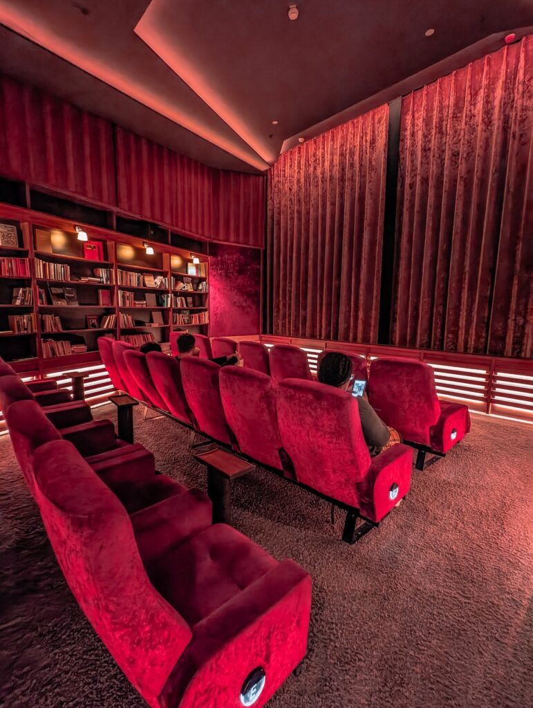 Small cinema room inside the Zoo Palast in Berlin.