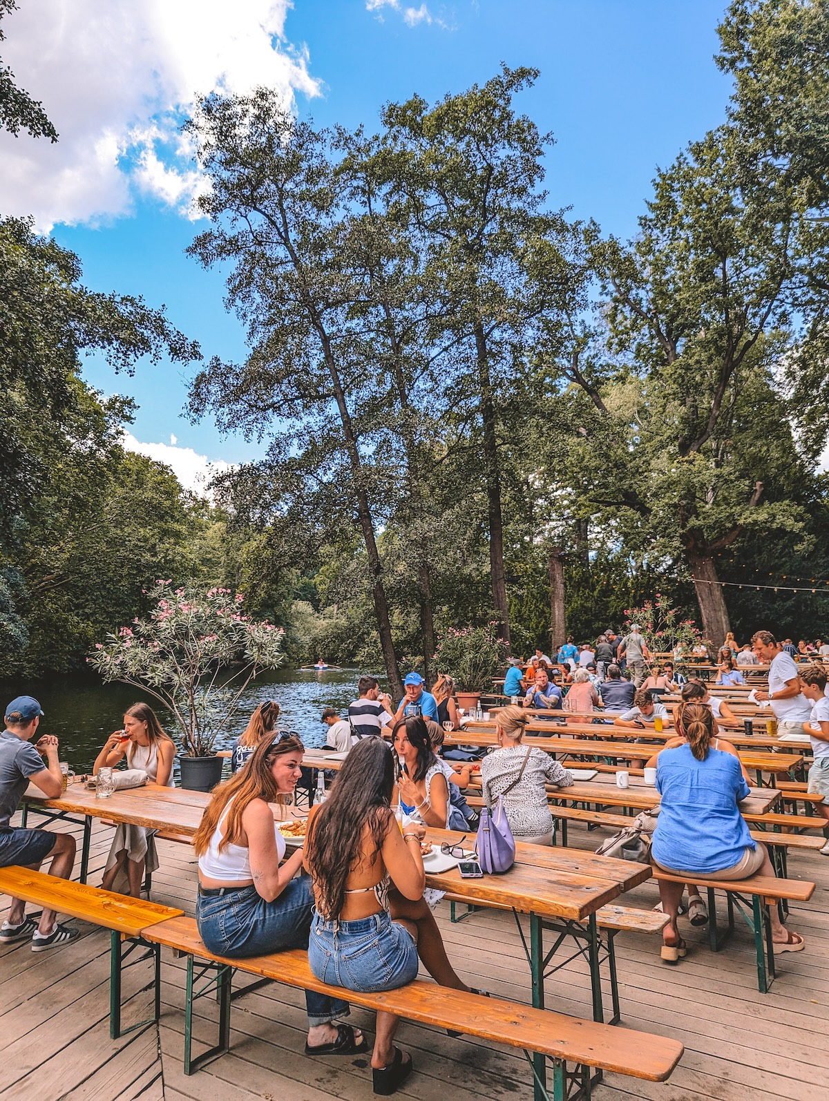 Beer garden at the Cafe am Neuen See in the Tiergarten.
