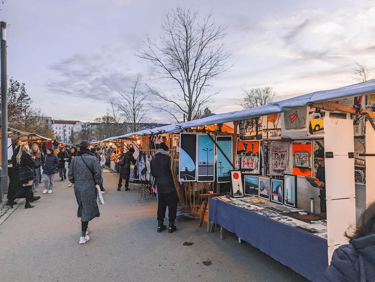 The craft market at Mauerpark on a Sunday afternoon. 