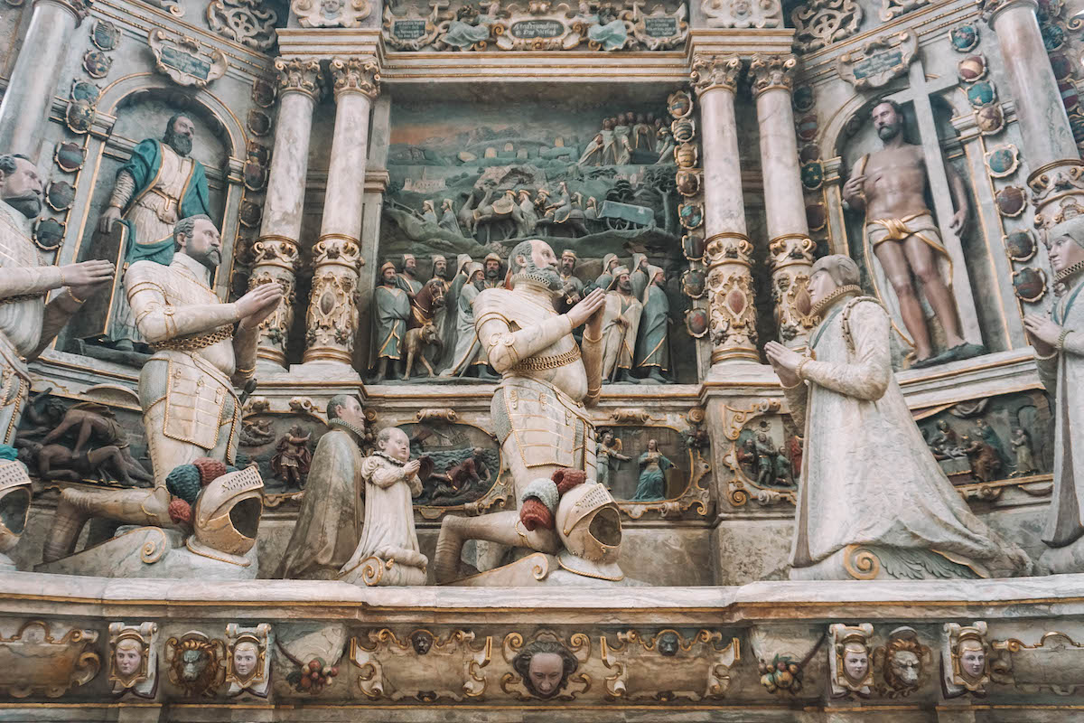 Sculpture within Moritzkirche in Coburg, Germany. 