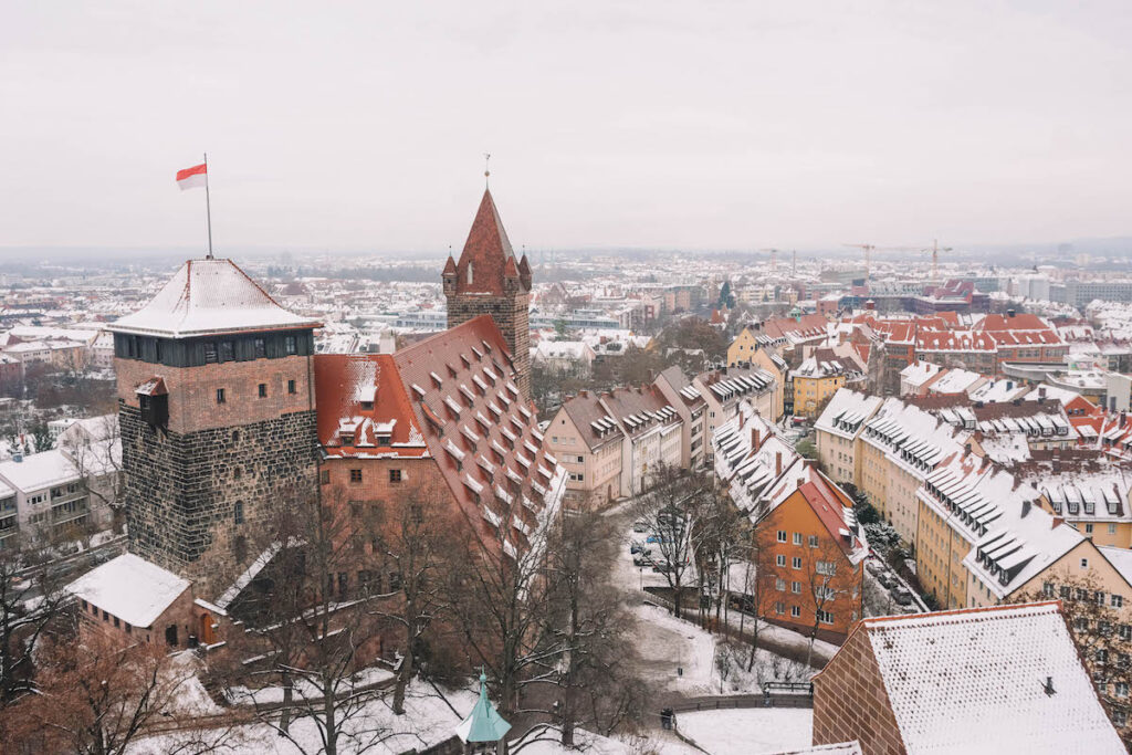The Nuremberg Imperial Castle, seen from a tower.