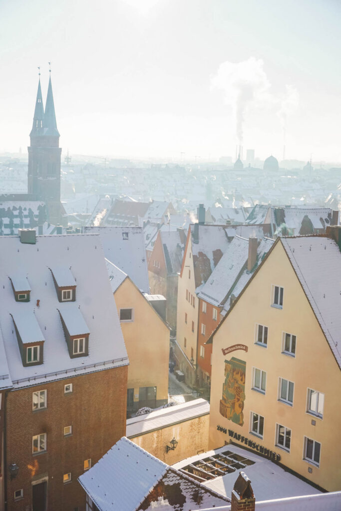 The skyline of Nuremberg Old Town, seen from the Imperial Castle