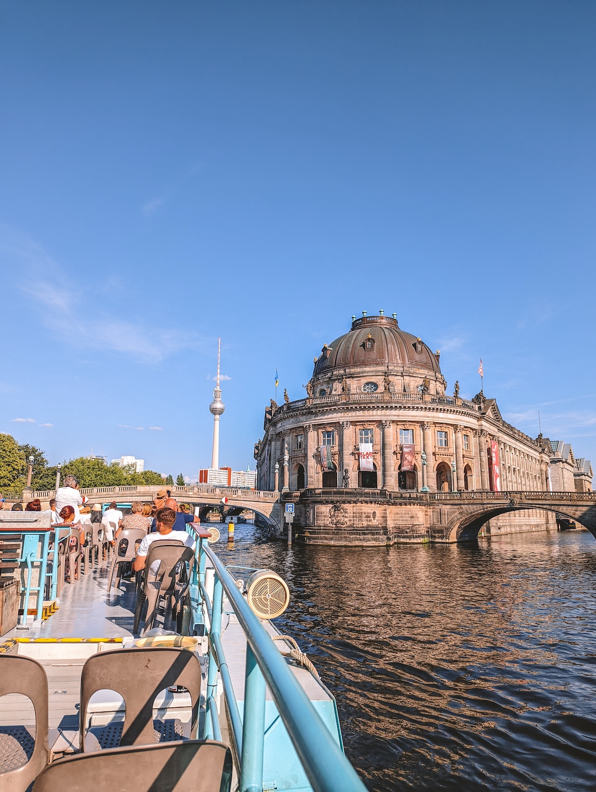 Boat on Spree River, near Museum Island.