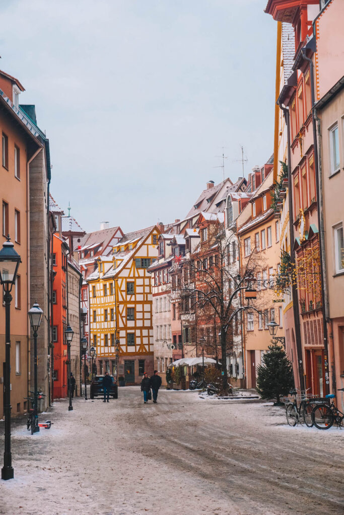A look down Weissgerbergasse in Nuremberg.