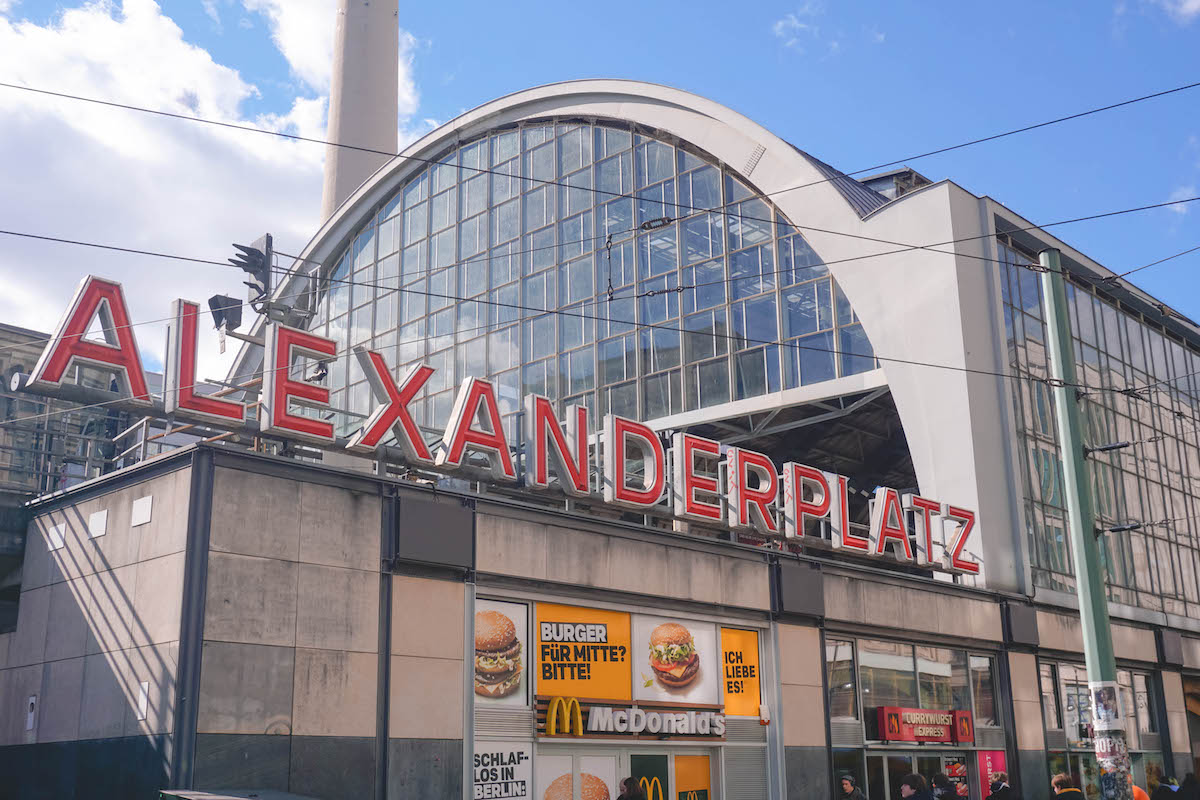 The "Alexanderplatz" sign at the S-Bahn station