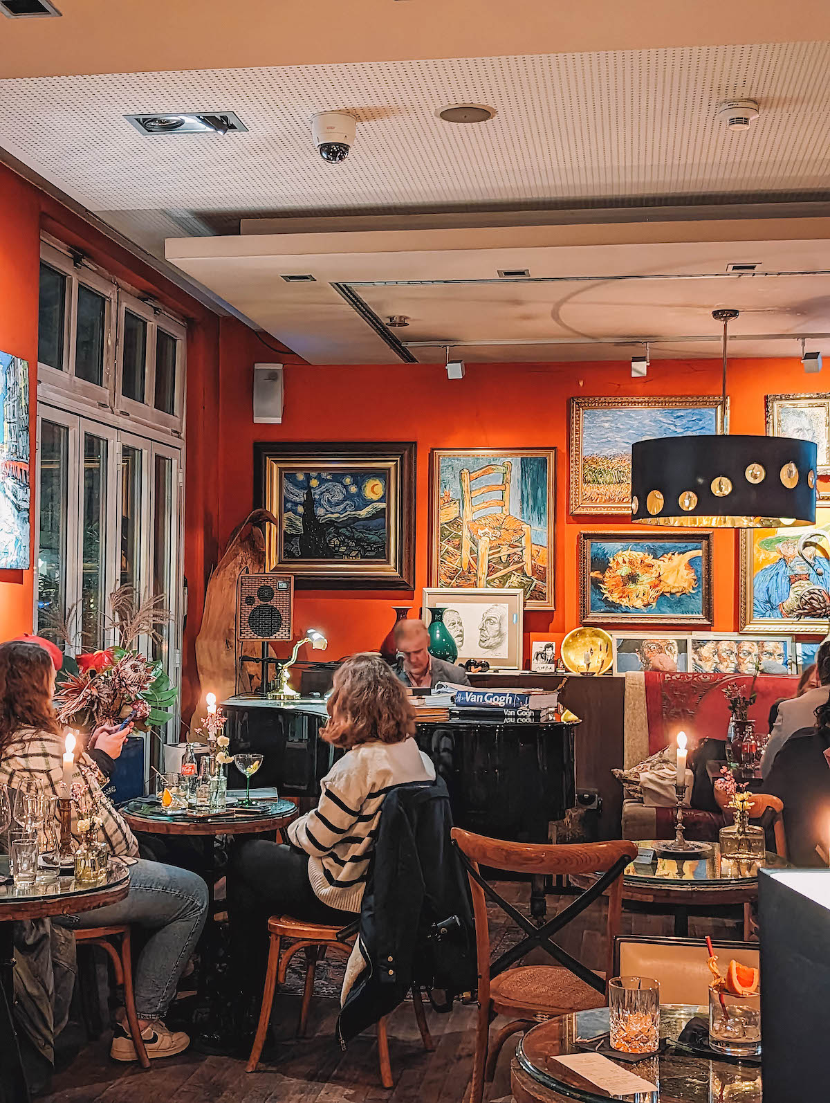 Interior of Van Gogh Piano Bar in Berlin. 