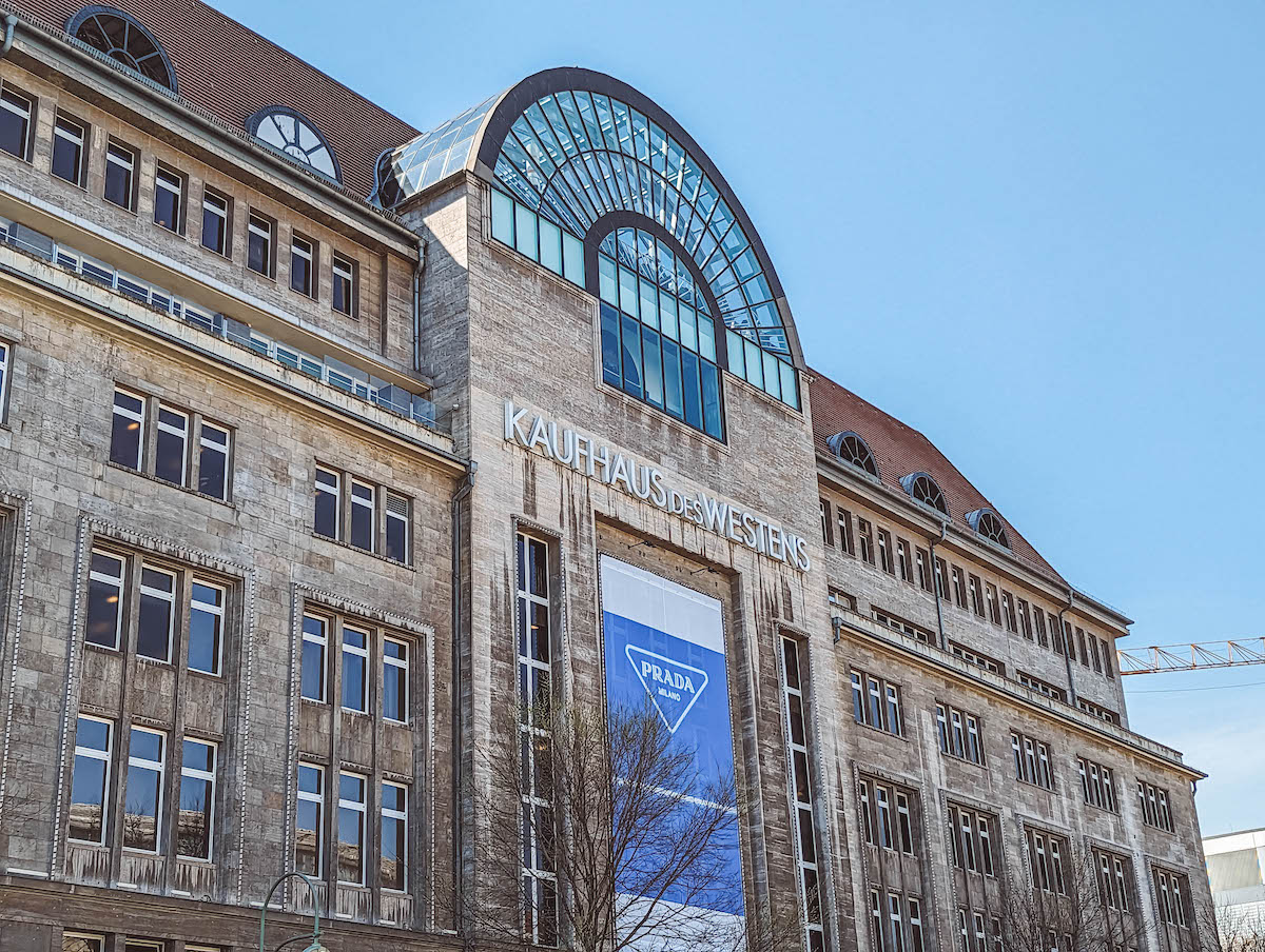 Exterior of the KaDeWe department store in Berlin, Germany