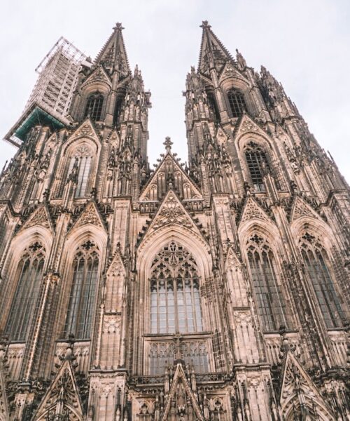 Looking up at Cologne Cathedral