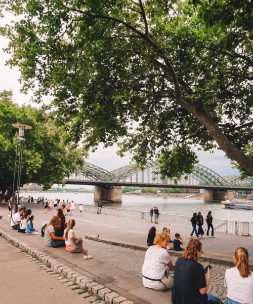 Garden along the Rhein River in Cologne
