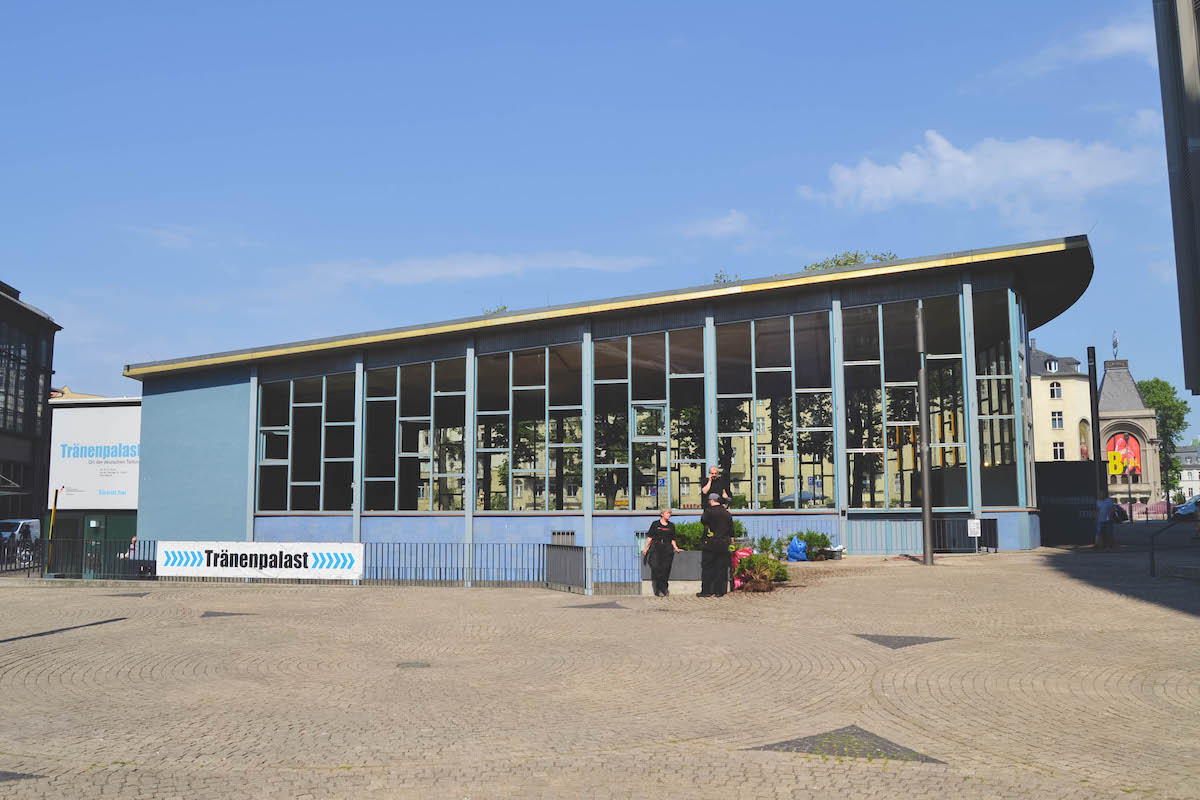 Exterior of the Palace of Tears check-in hall in Berlin. 