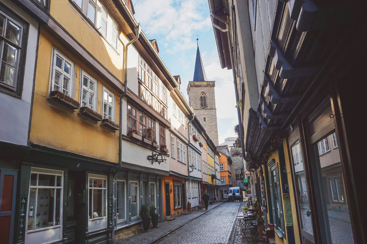 Merchant's bridge in Erfurt, Germany