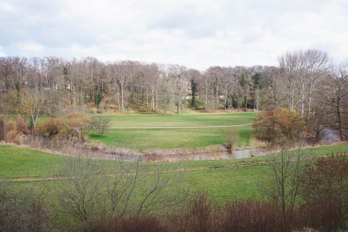 Weimar's Park an der Ilm, on a gray spring day