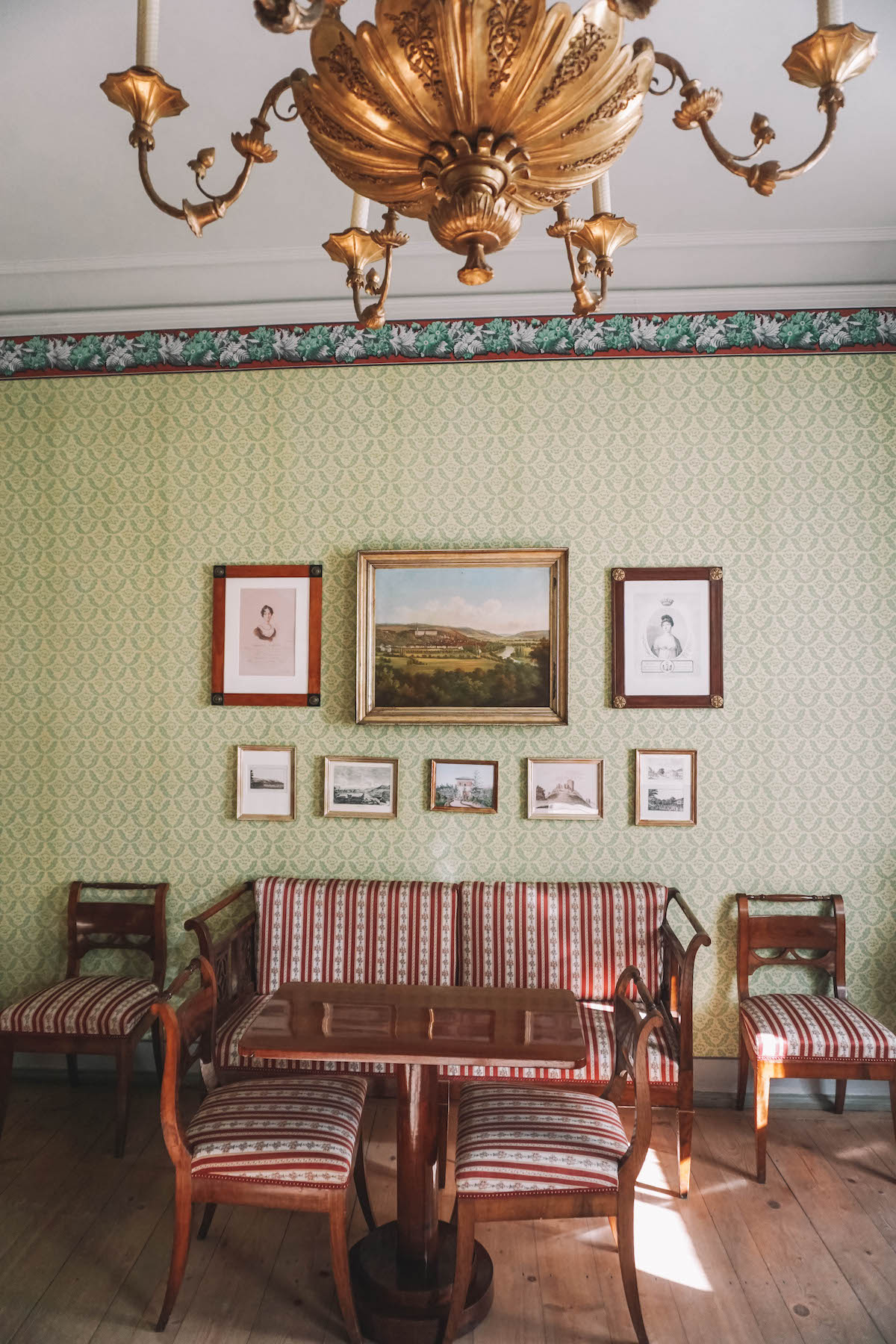 A sitting room in Schiller's House in Weimar