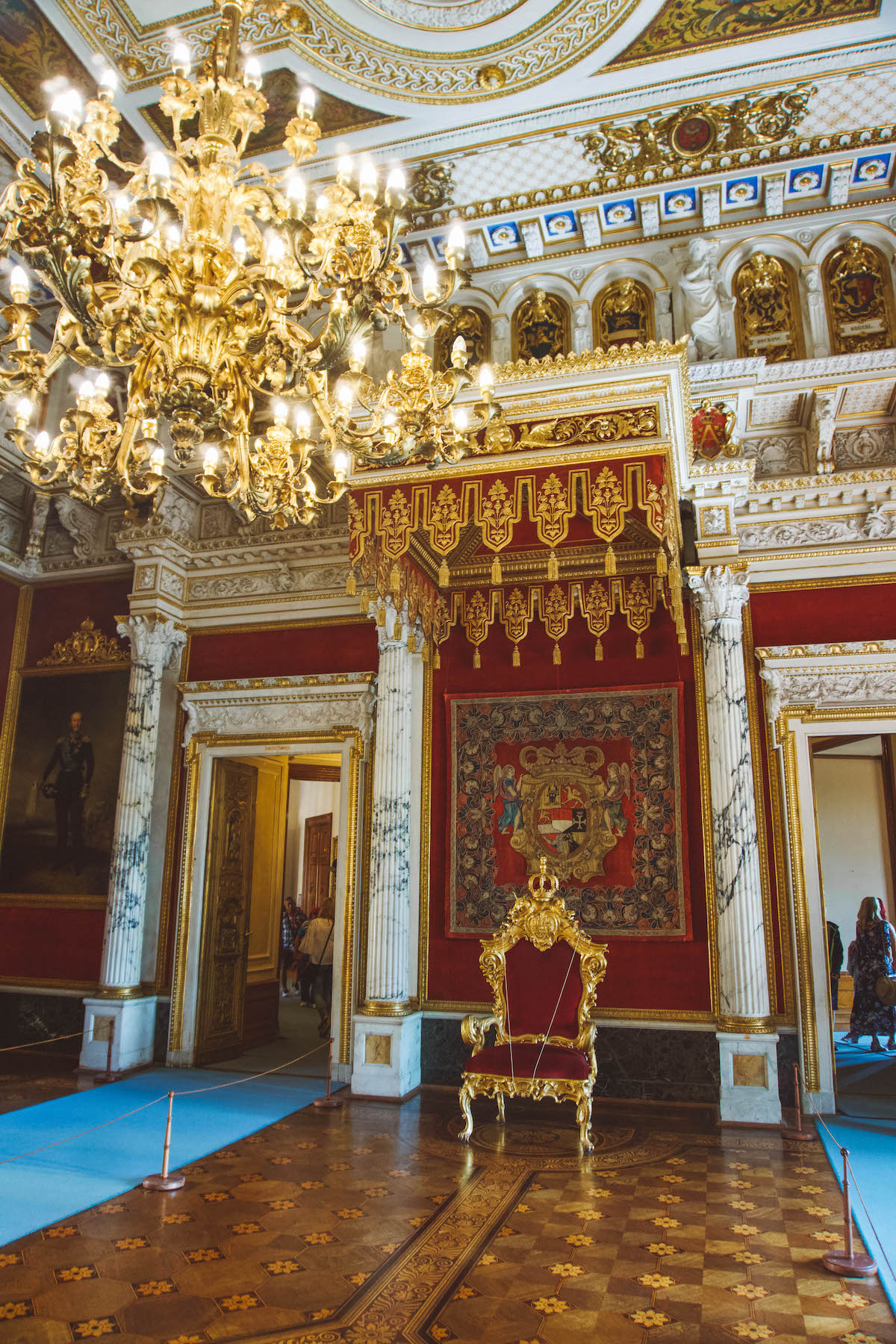 The throne room of Schwerin Castle 