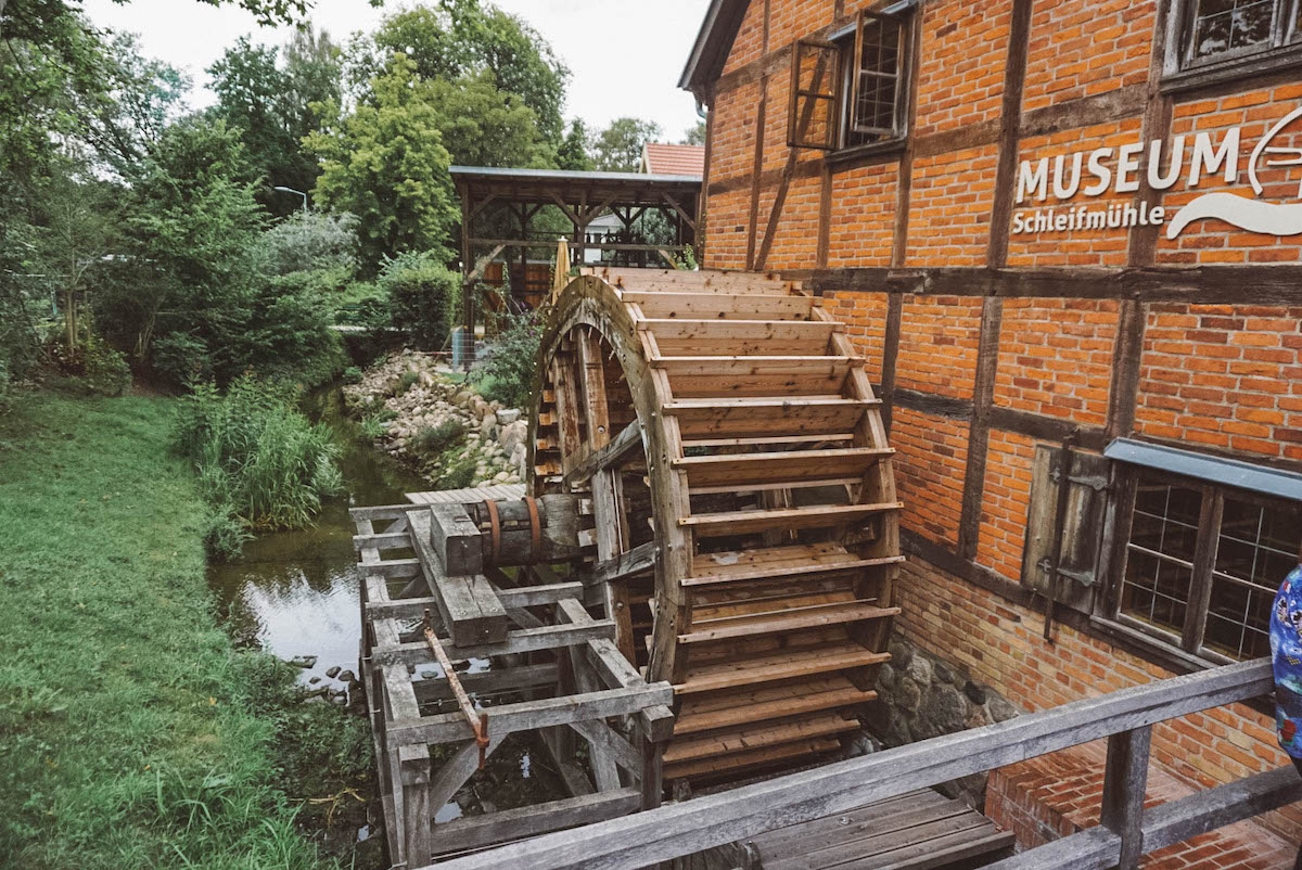 The old stone mill in Schwerin, Germany 