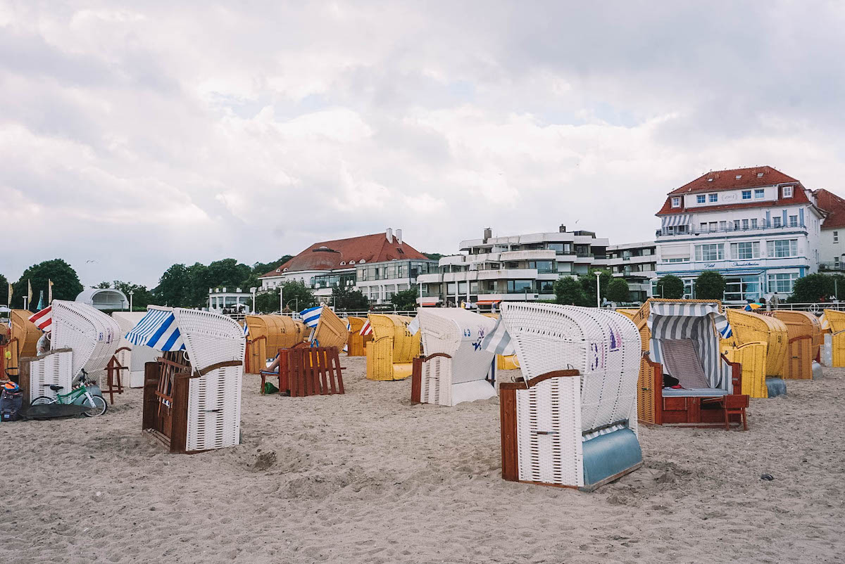 Strandkörbe at the beach of Travemünde