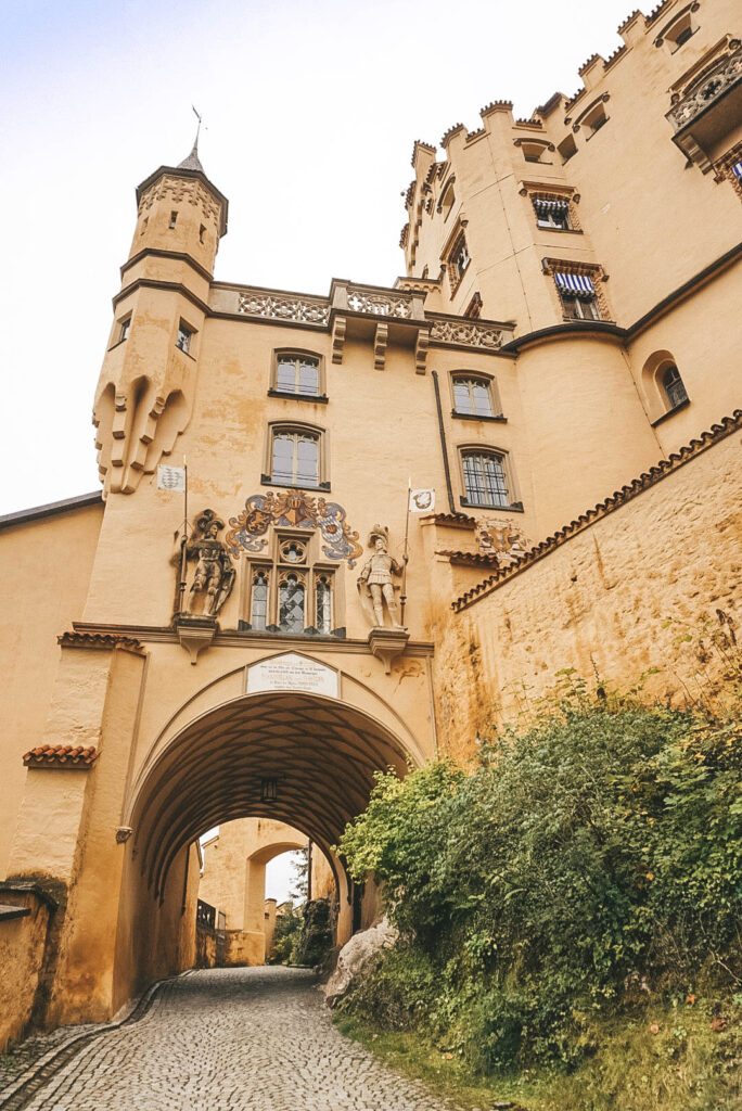 A look up at Hohenschwangau Castle