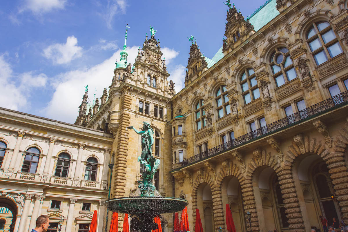 The Hygieia Fountain at Hamburg's Rathaus 