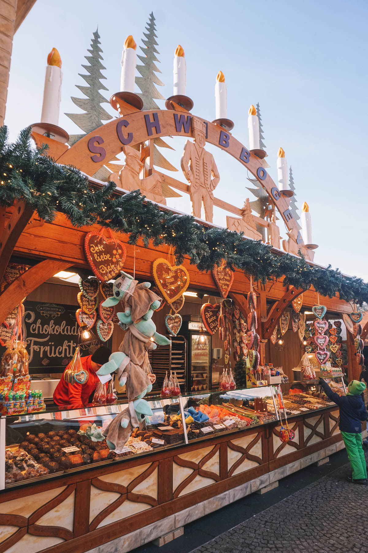 A bakery stall at the Bamberg, Germany Christmas Market