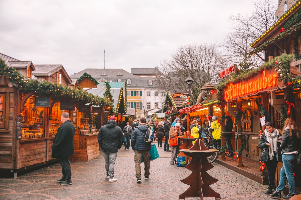 Stalls at the Bonn Christmas Market