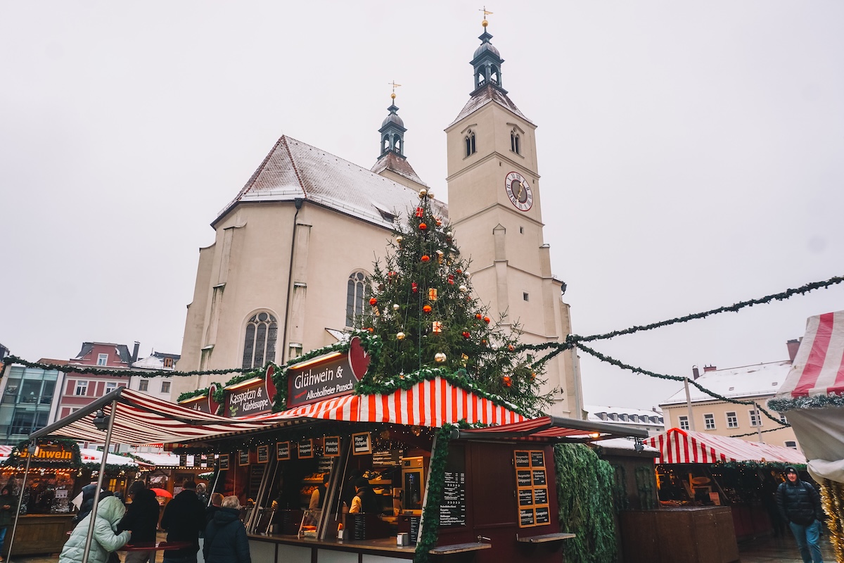 The Christkindlmarkt in Regensburg's Old Town