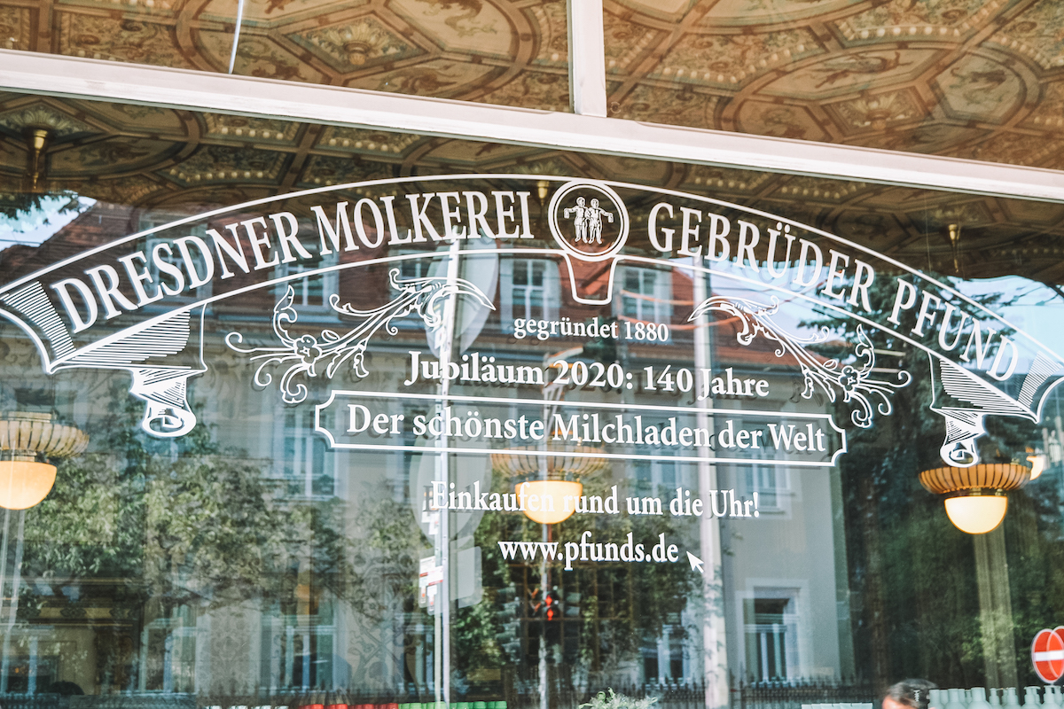 Front window of Pfund's Molkerei in Dresden 