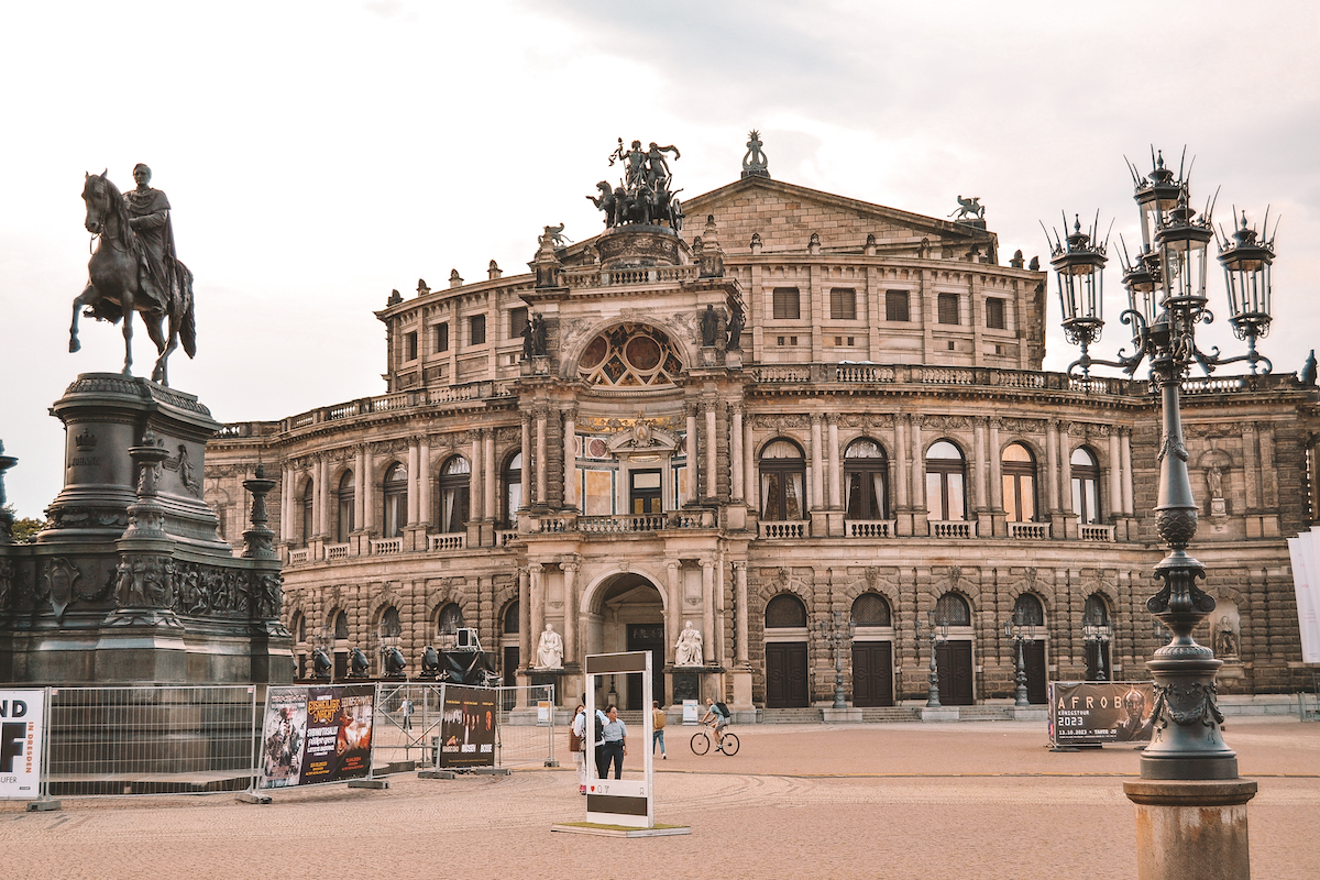 Front of the Semperoper in Dresden, Germany