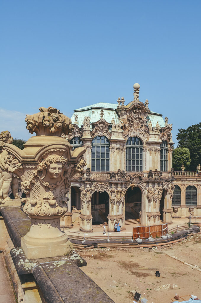 Exterior of the Zwinger Palace, from the balcony. 