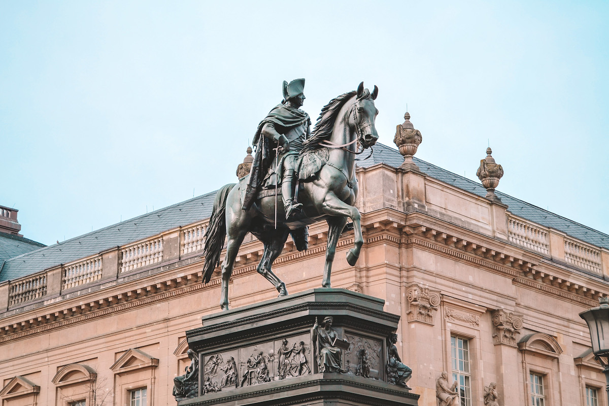 Frederick the Great statue on Unter den Linden in Berlin.
