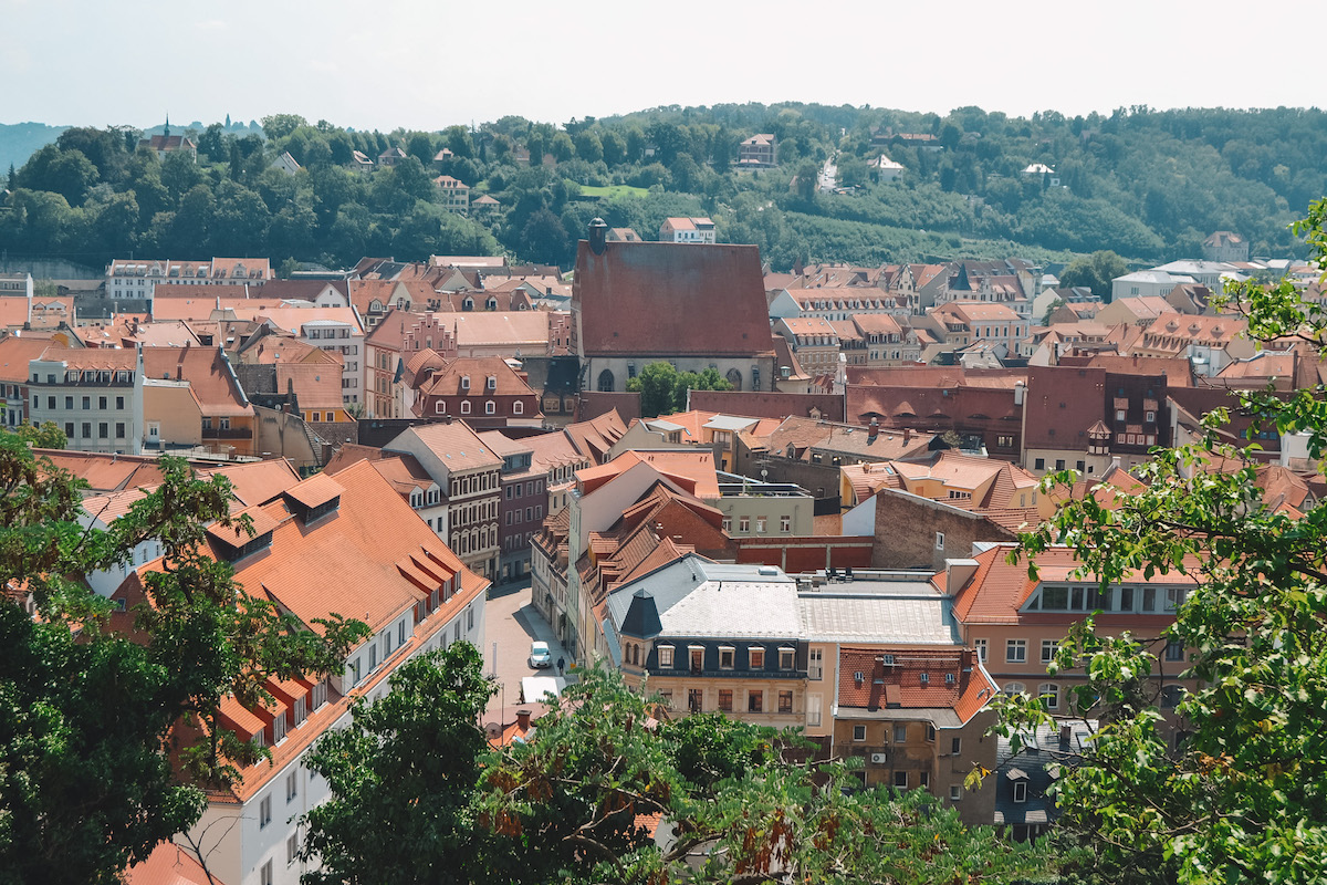 A view of Old Town Meissen from above