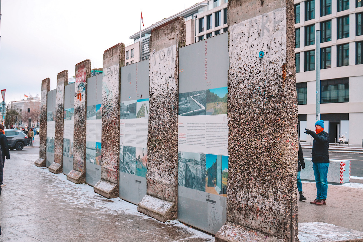 Piece of the Berlin Wall at Potsdamer Platz. 