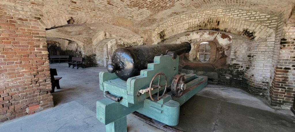 An old cannon at Fort Sumter in Charleston. 