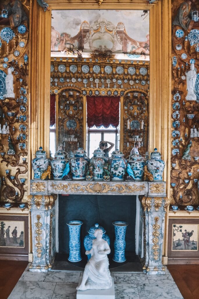 Porcelain inside Charlottenburg Palace.