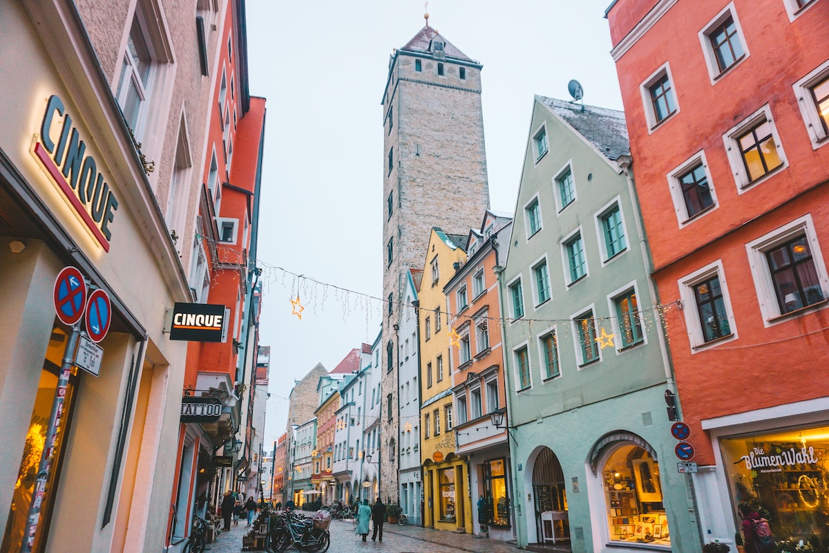 Street in Old Town Regensburg