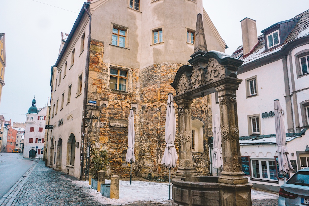 An old well in the Regensburg Old Town