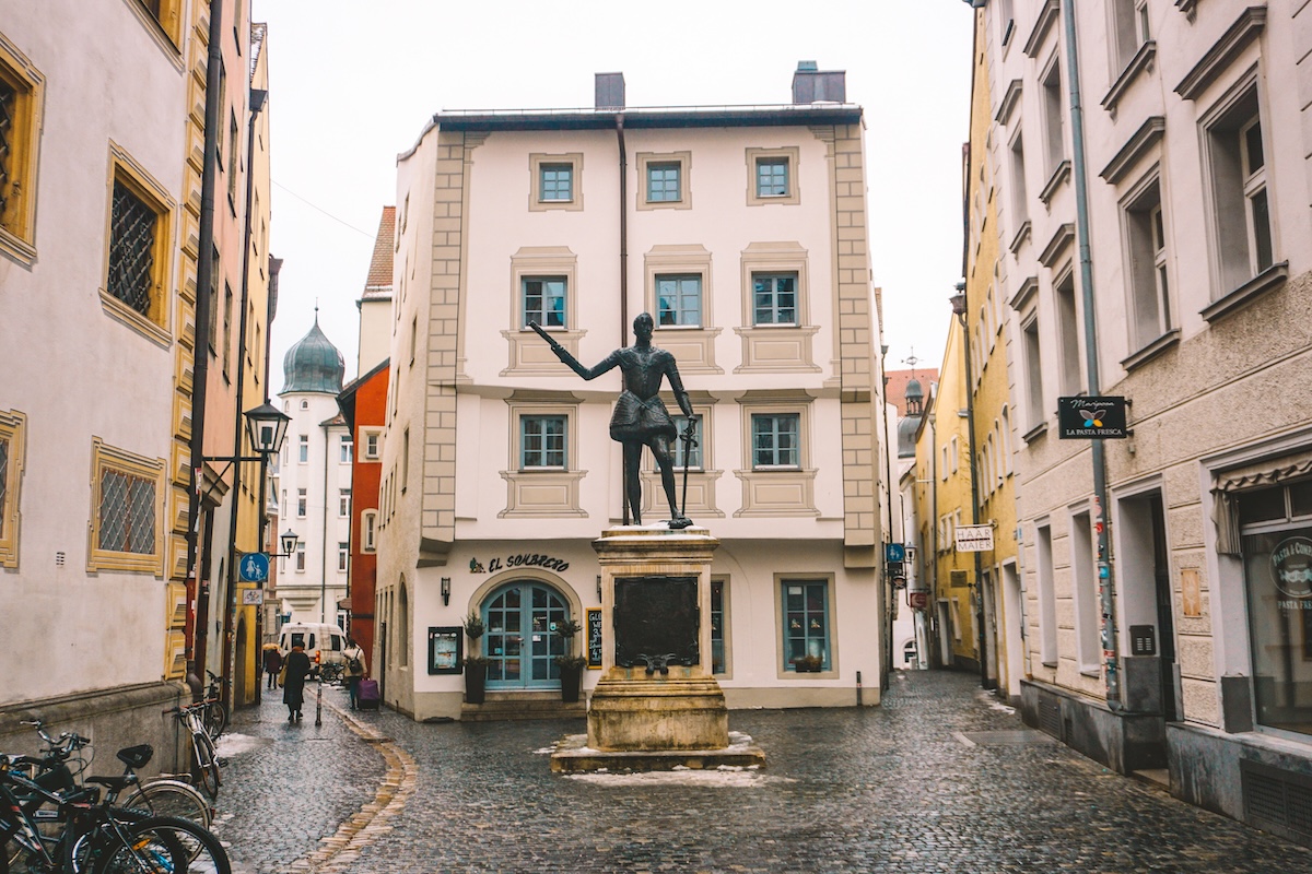 A square in Old Town Regensburg