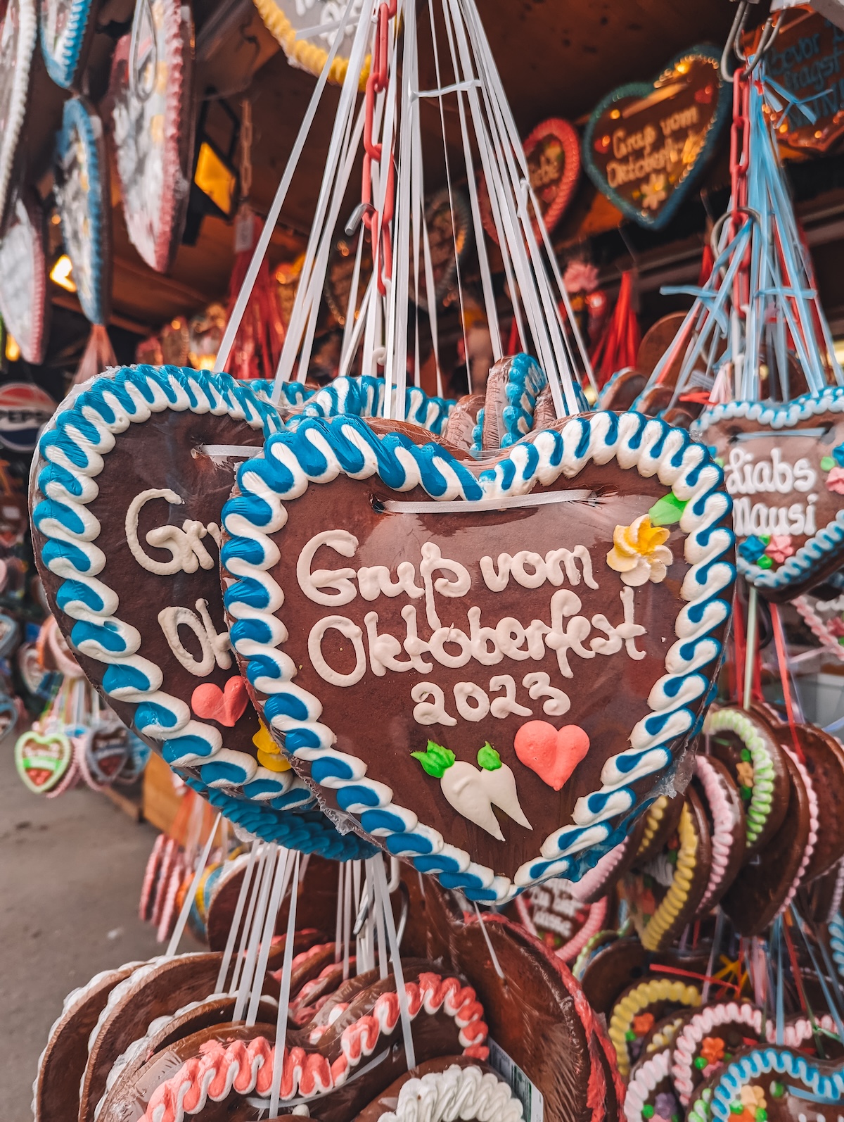 Gingerbread hearts at Oktoberfest