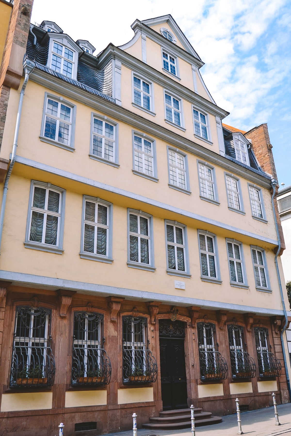 Exterior of Goethe's House in Frankfurt am Main. 