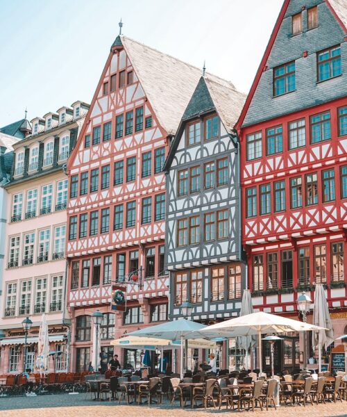 Half-timbered houses at Frankfurt's Römerberg.