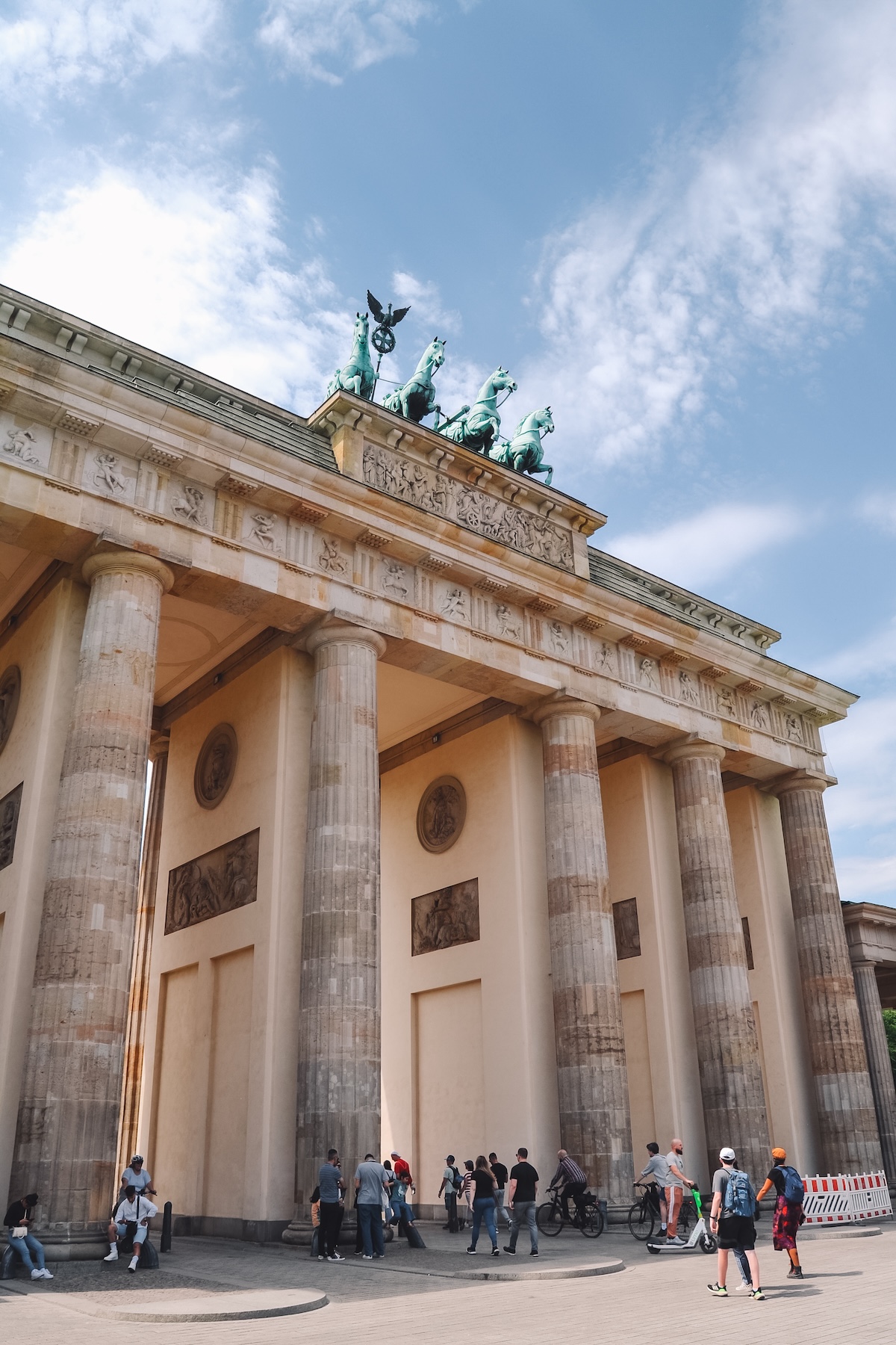 The Brandenburg Gate, on a sunny afternoon 