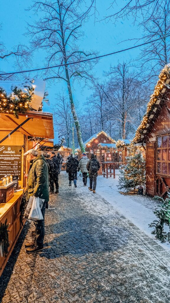 Stalls at Charlottenburg Palace Christmas market