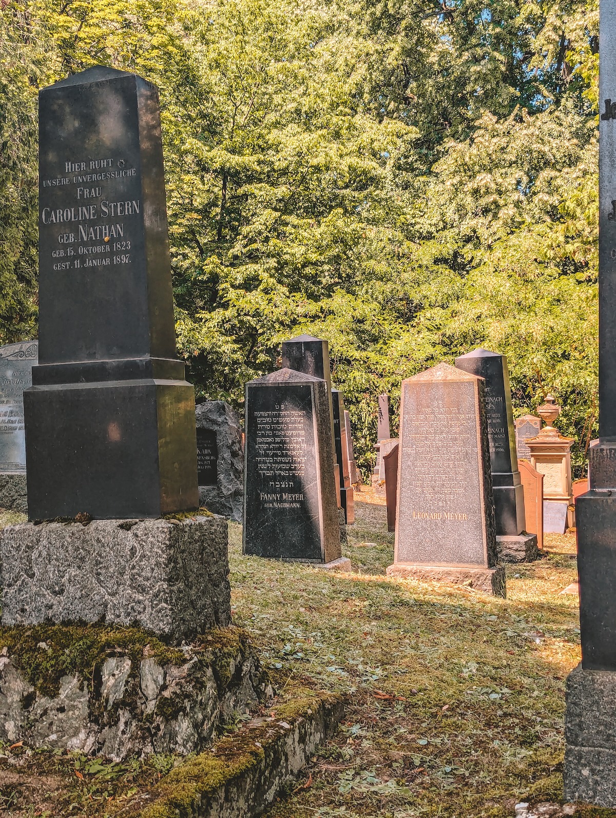 Gravestones at the Jewish Cemetery in Mainz.