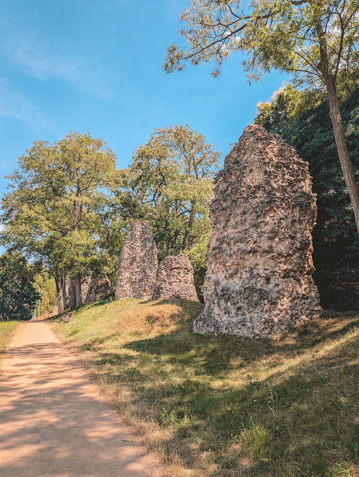 Ruins of a Roman aqueduct in Mainz.