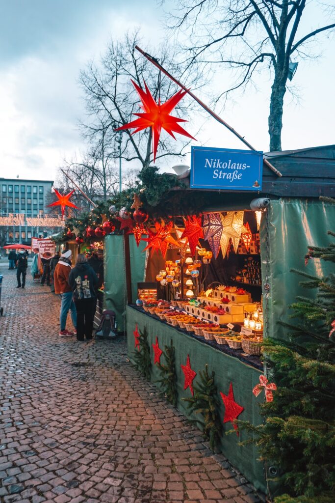 Stalls at Christmas market