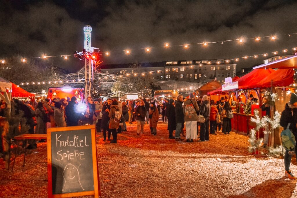 Stalls at the medieval Christmas market in Berlin