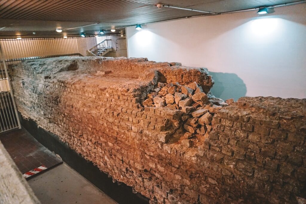 Remains of Roman city gate in Cologne