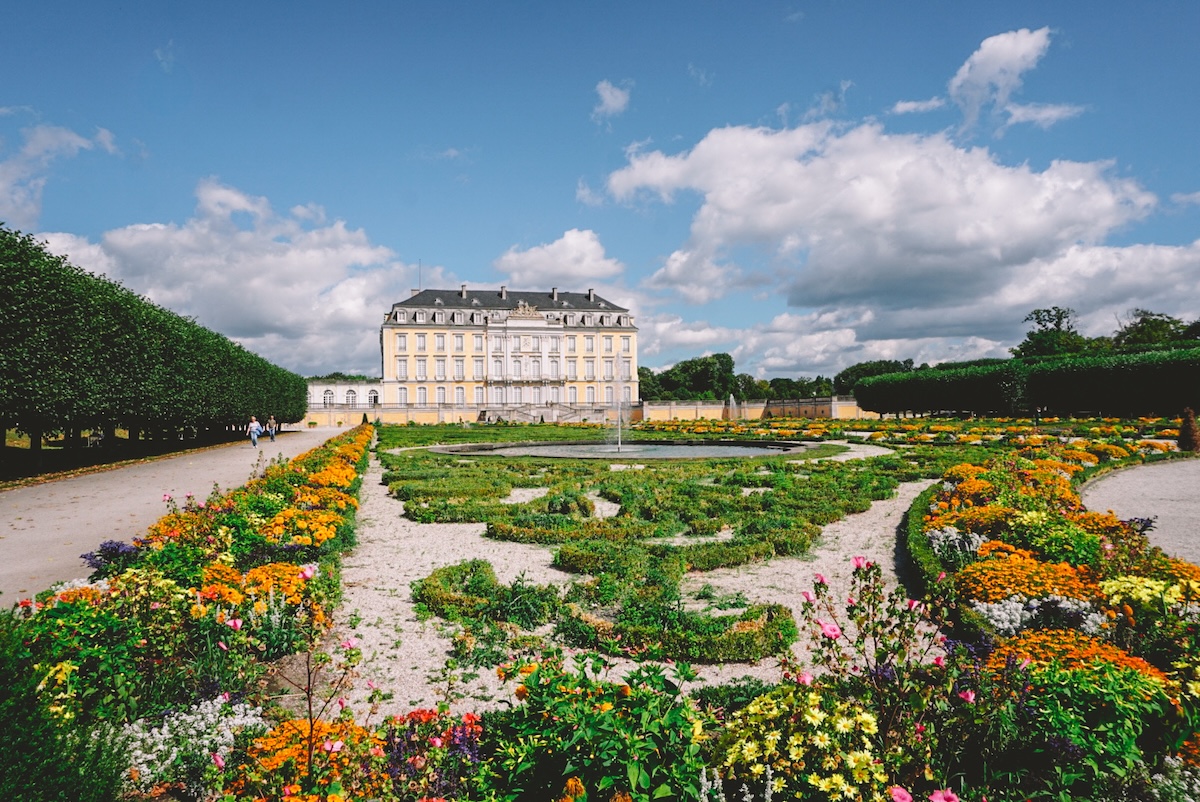 French garden behind Augustusburg Palace