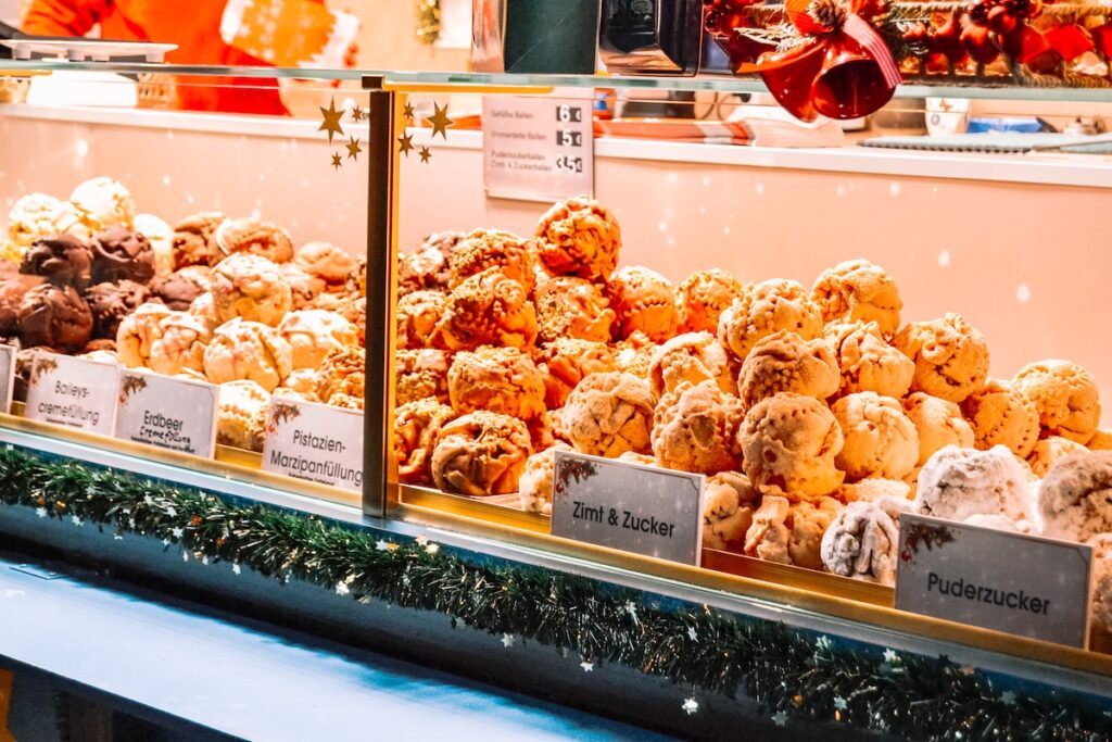 Snowballs at Christmas market