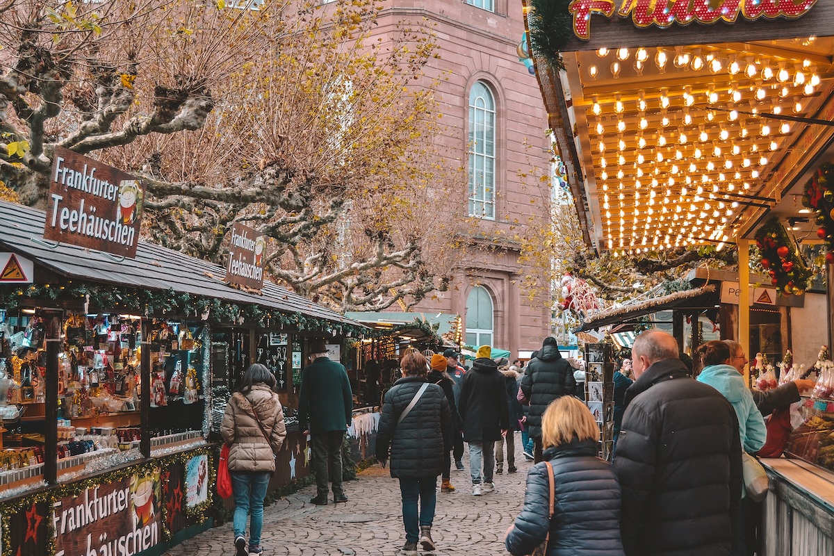 Part of the Frankfurt Christmas Market, at Paulsplatz